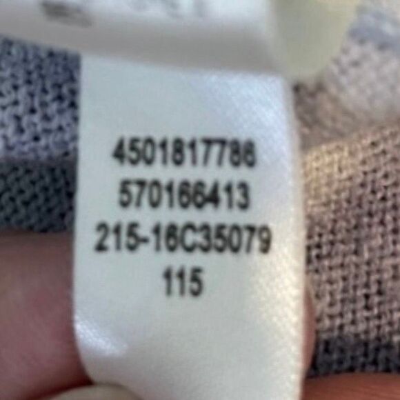 Chico's Ombre Striped Cardigan Sweater Blue Tan Knit Open Front Long Sleeve L - Picture 4 of 6